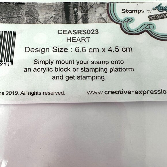 Creative Expressions Andy Skinner Heart Rubber Stamp CEASRS023 Anatomical - Picture 4 of 12